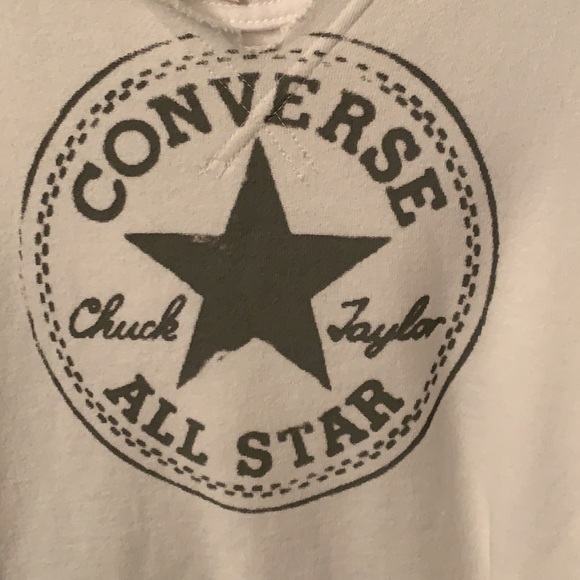 BRAND NEW Soft White Converse Hoodie - Picture 2 of 11